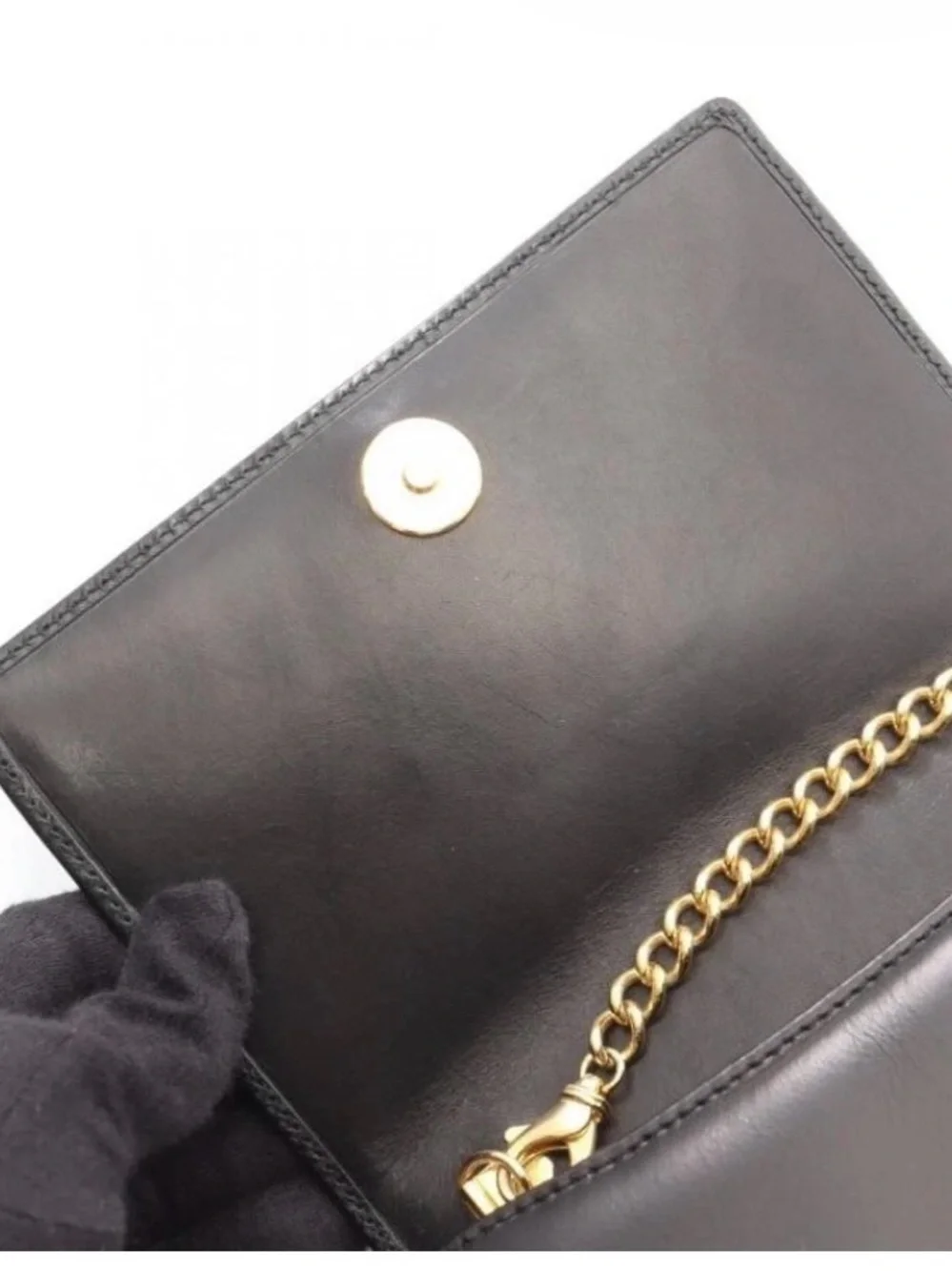 30 Salvatore Ferragamo Gancini Mini Crocodile Embossed Shoulder Bag Black COA